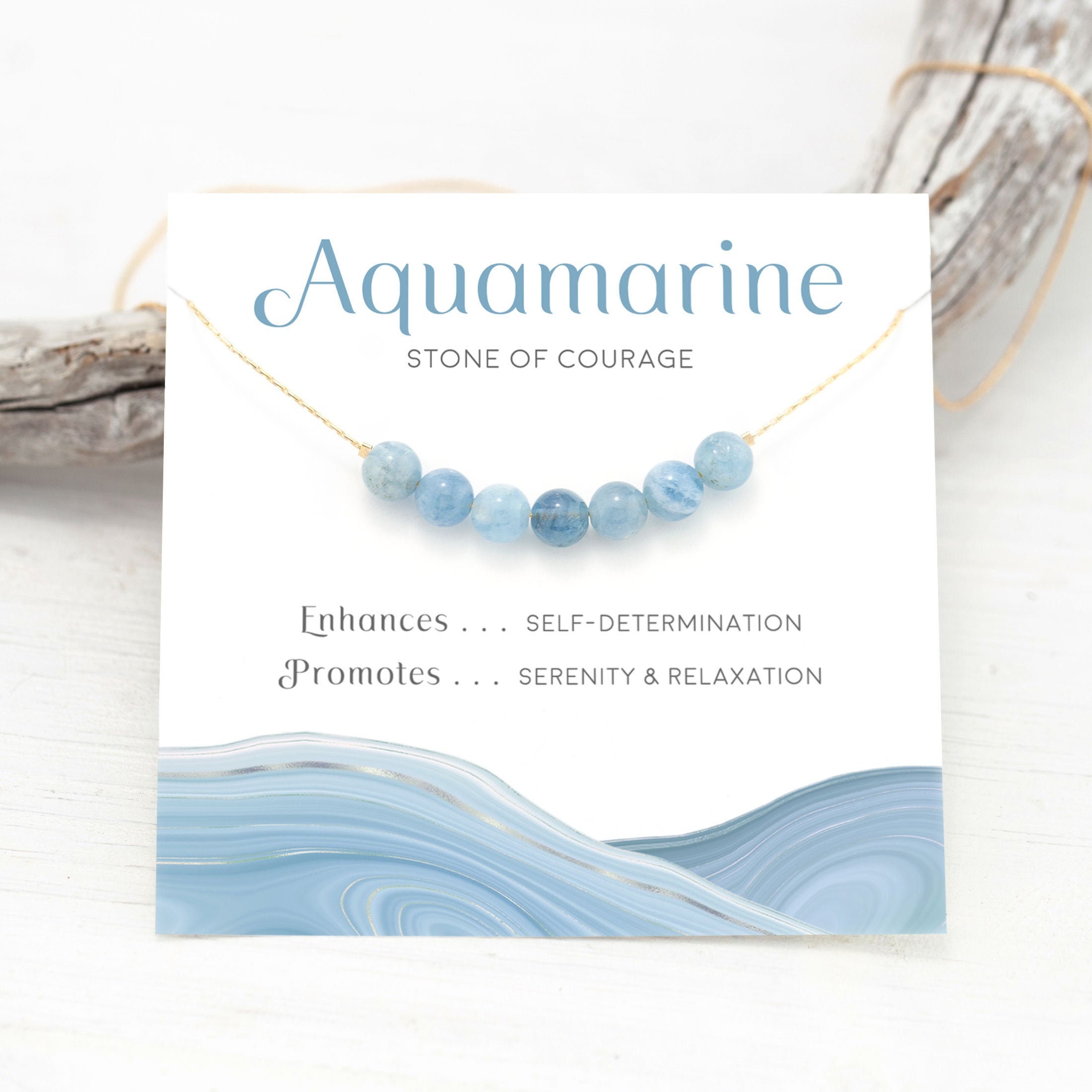 Natural Aquamarine Necklace March Birthstone Gift Genuine | Etsy