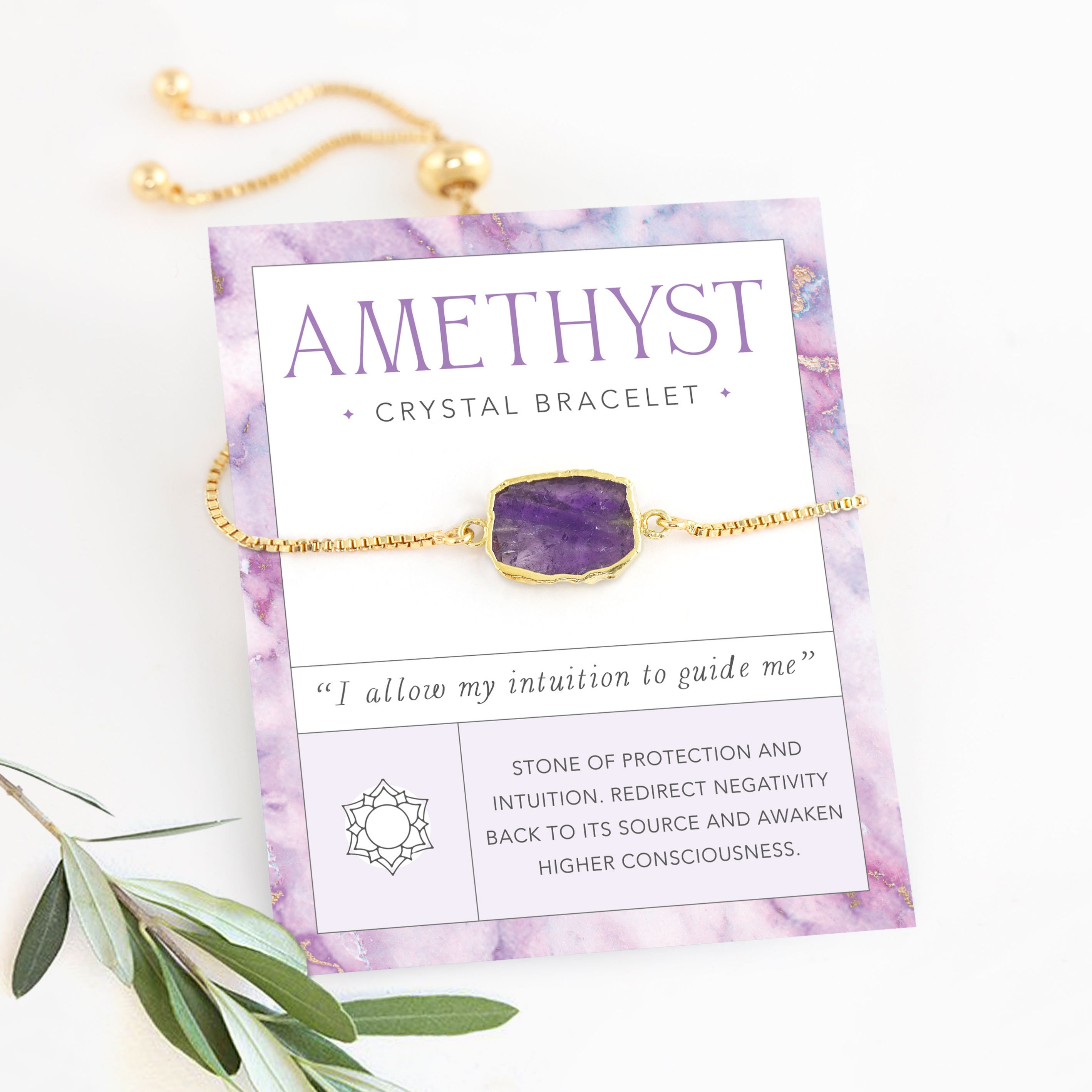 Amethyst Gemstone Bracelet | S for Sparkle