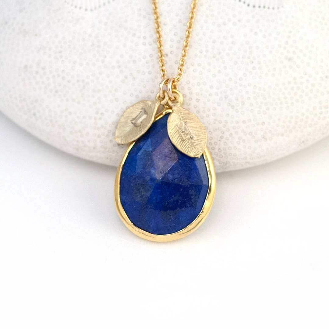 Lapis Lazuli Necklace September Birthstone Present - Etsy