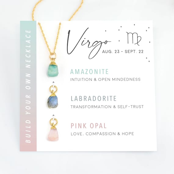 Virgo crystal necklace deals
