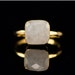 40 OFF - White Moonstone Ring - June Birthstone Ring - Gemstone Ring - Gold Ring - Bezel Set Ring, RG-SQ