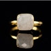 40 OFF - White Moonstone Ring - June Birthstone Ring - Gemstone Ring - Gold Ring - Bezel Set Ring, RG-SQ 