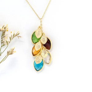 Personalized Jewelry Gift for Mom from Husband For Christmas, Birthstone Necklace for Mom, Custom Necklace For Mom, Kid Initial Jewelry image 14