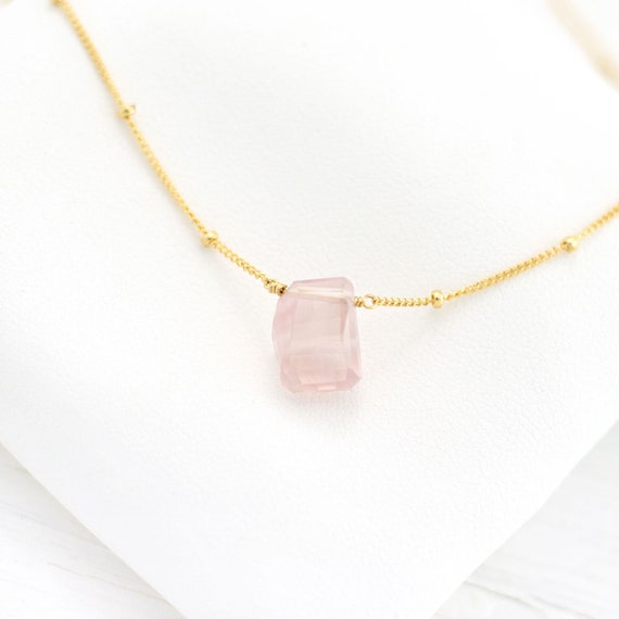 tiny rose necklace