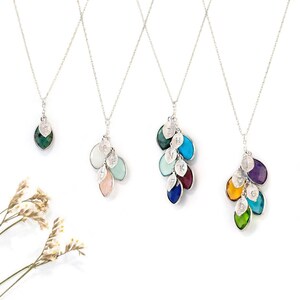 Personalized Jewelry Gift for Mom from Husband For Christmas, Birthstone Necklace for Mom, Custom Necklace For Mom, Kid Initial Jewelry image 7