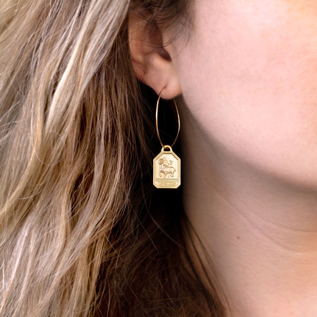 Zodiac Queen - Personalized Hoop Earrings main image 0