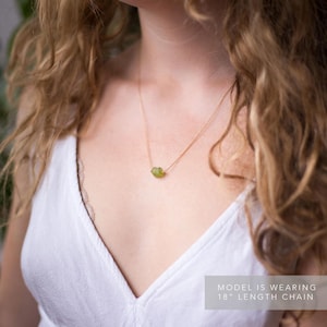 Raw Orange Garnet Necklace, January Birthstone Necklace, Spessartine Garnet Necklace, 14k Gold Filled Chain, Birthday Gift for Her, Edgy image 5