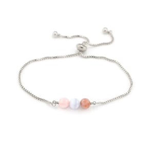 Friendship Bracelet, Best Friend Gift, Beaded Crystal Bracelets, Support Bracelet, Compassion Gift, Sister Gift, 3 Stone bracelet, image 5