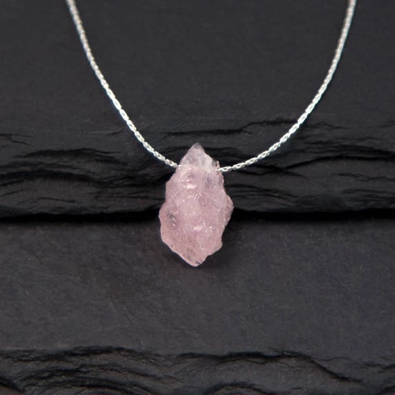 Buy Natural Pink Rose Quartz Pendant Necklace Online in India -  Mypoojabox.in