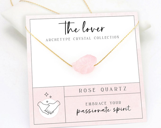 Rose Quartz Crystal Necklace, Rough Pink Stone Love Necklace, Genuine Rough Cut Gemstone Gold Filled Choker, Reiki Heart Chakra Girl Gifts