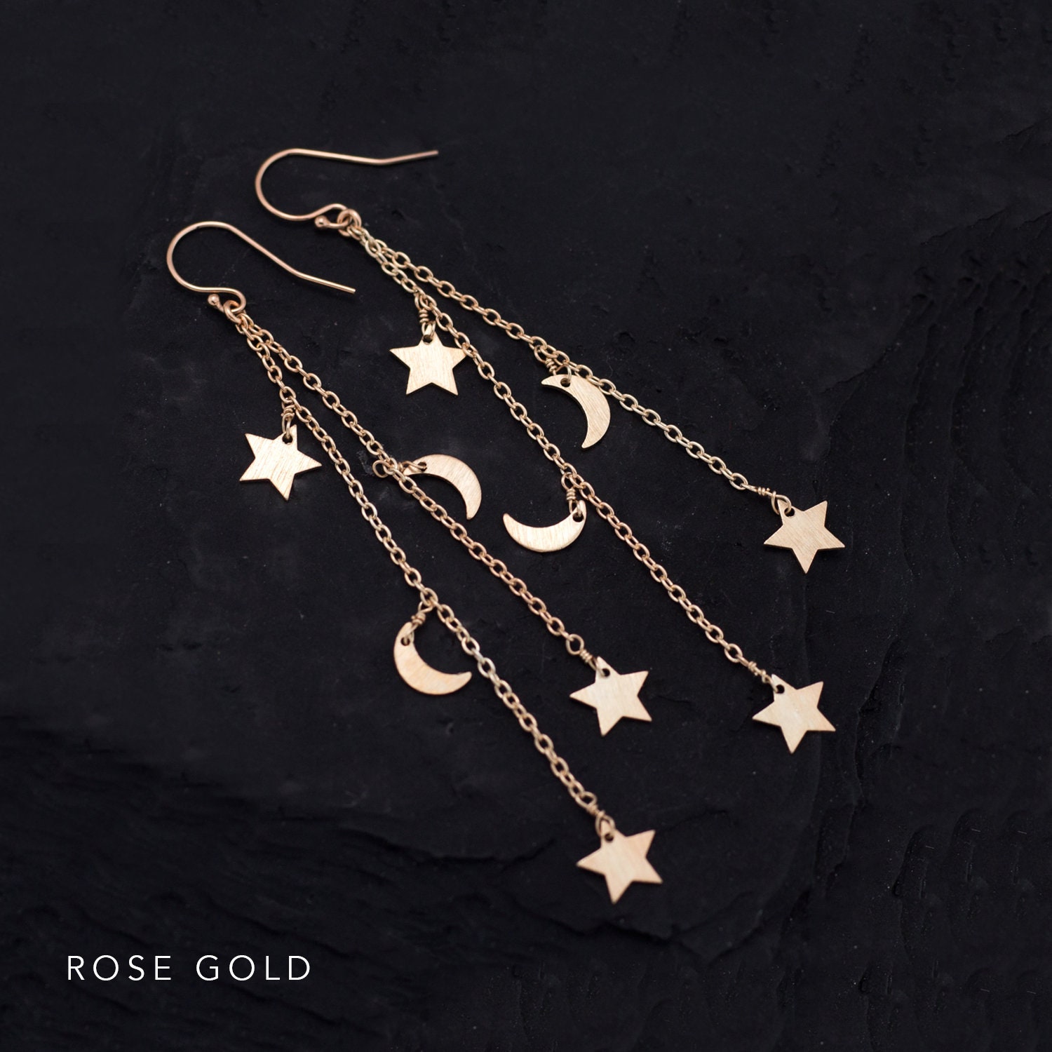 Cascading star earrings sale