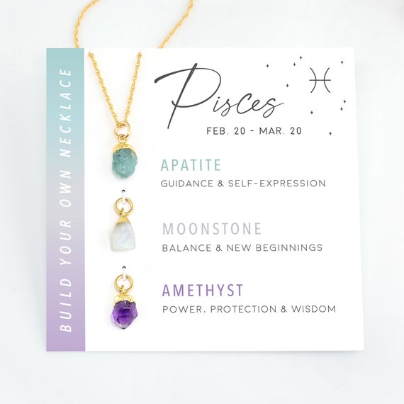 Crystal zodiac shop necklace
