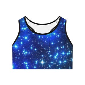 Electric Blue Galaxy Sports Bra