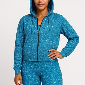 Blue Diamond High Waisted Yoga Leggings