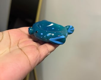 Under the sea themed puffer fish Worry Stone | Polymer Clay | Fidget | anxiety helper | all ages
