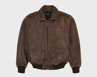 し*さ様 80s avirex A-2 real leather bomber Vintage Avirex Type A-2 Leather Bomber Jacket – Justin Reed