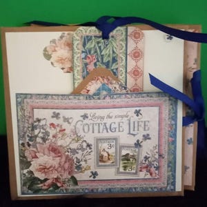 Handmade Photo Album Cottage Life Interactive with pull out pages