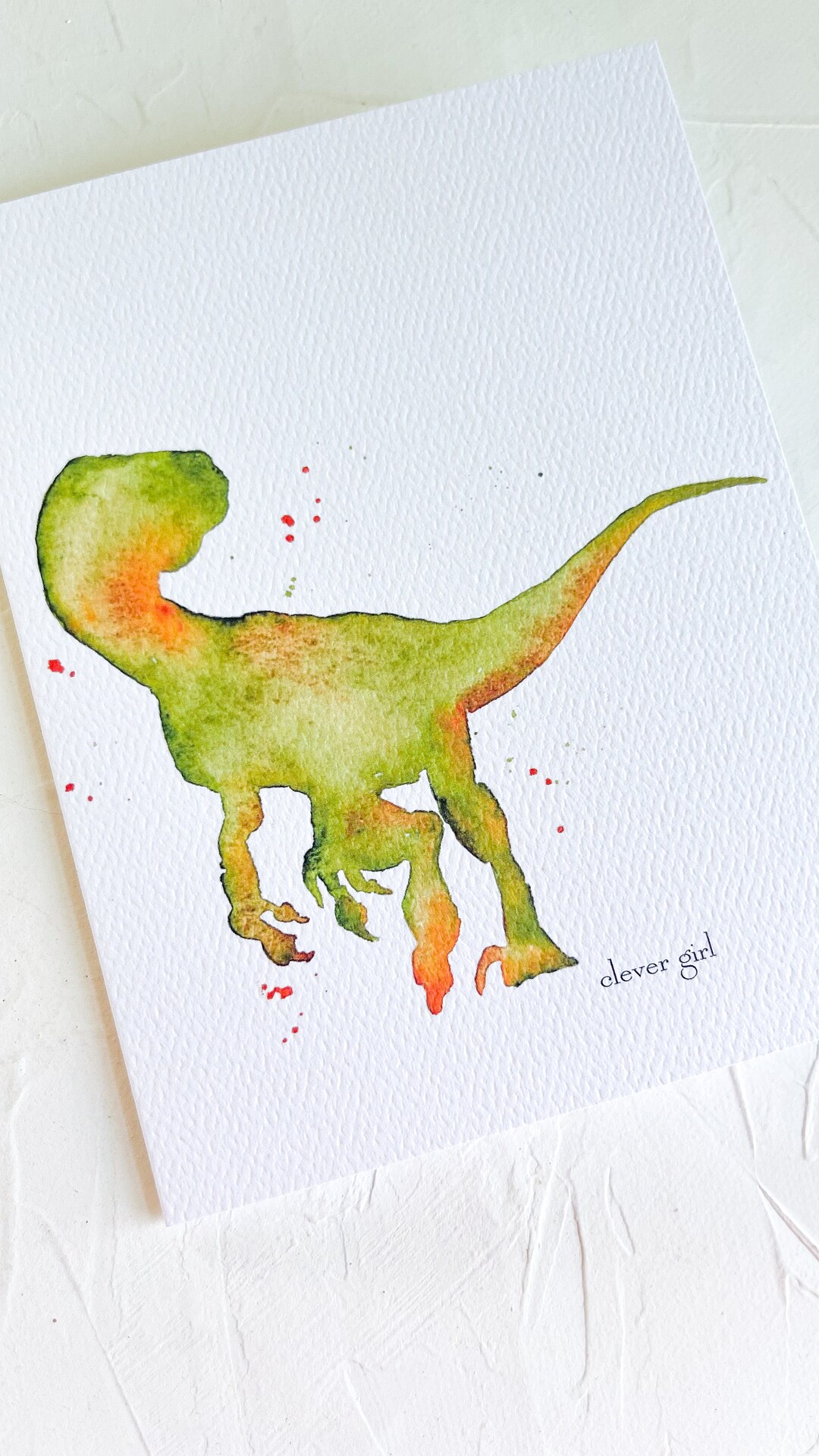 Clever Girl, Velociraptor Greeting Card, Funny Graduation Card for Her ...