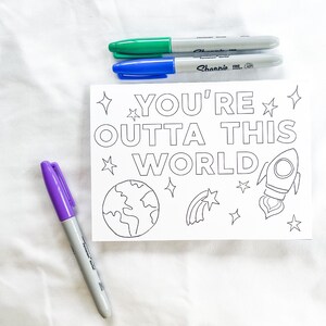 Printable DIY Color Your Own Cards for Kids 5 Designs | Etsy