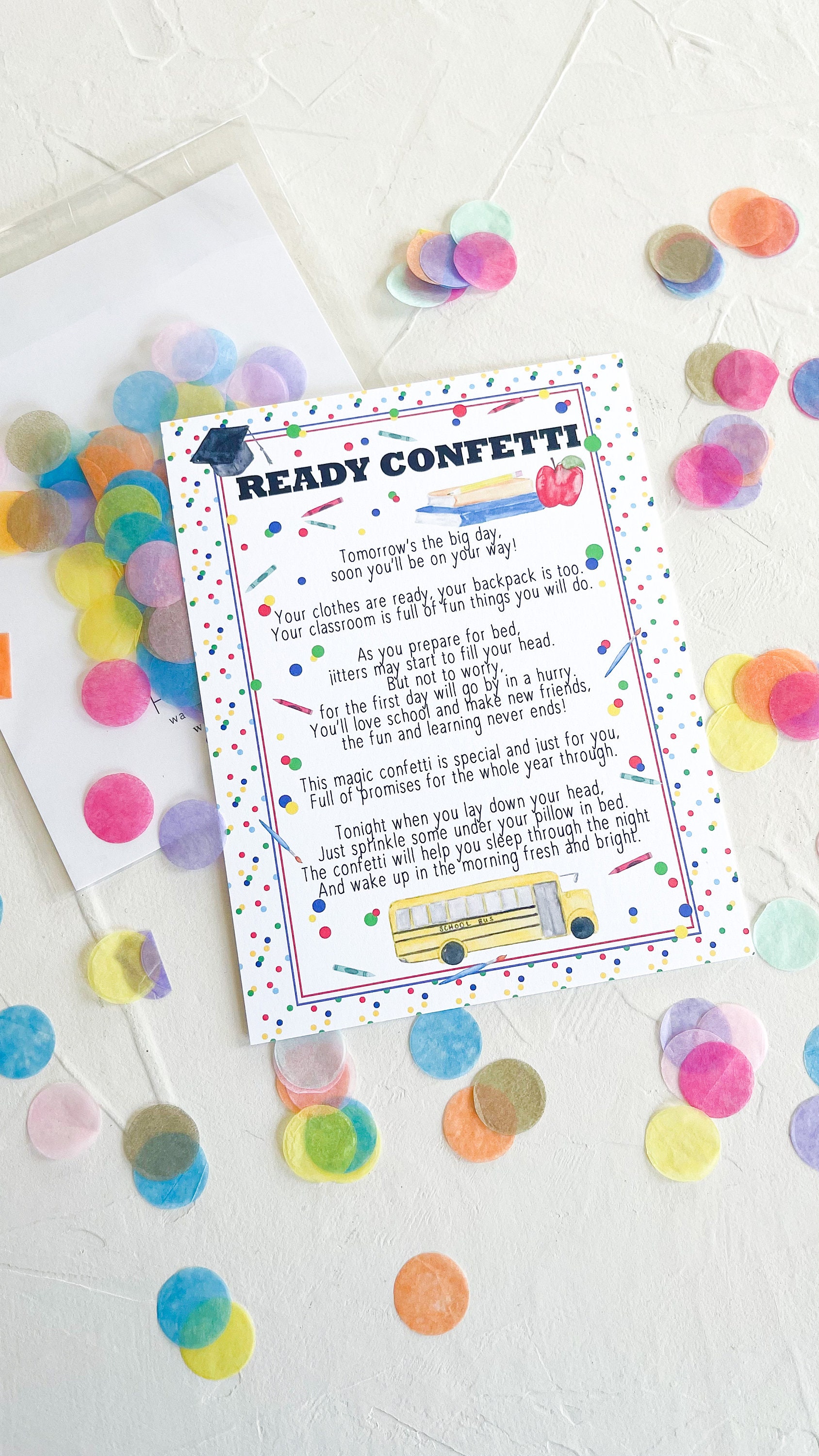 Back to School Ready Confetti First Day of School Gift - Etsy Hong Kong
