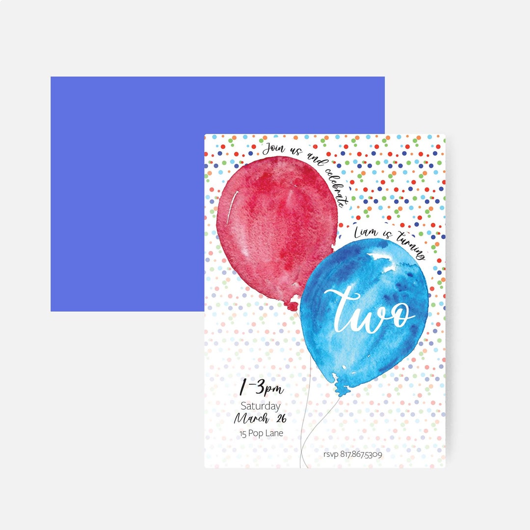 Blue Watercolor Invitations with Envelopes (25 Pack) Blank Invites Cards  All Occasions 5x7 - Paper Clever Party 