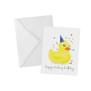 Funny Birthday Greeting Card, Happy Ducking Birthday
