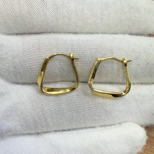 Gold Vermeil Hoop Earrings: 925 Sterling Silver, Handmade