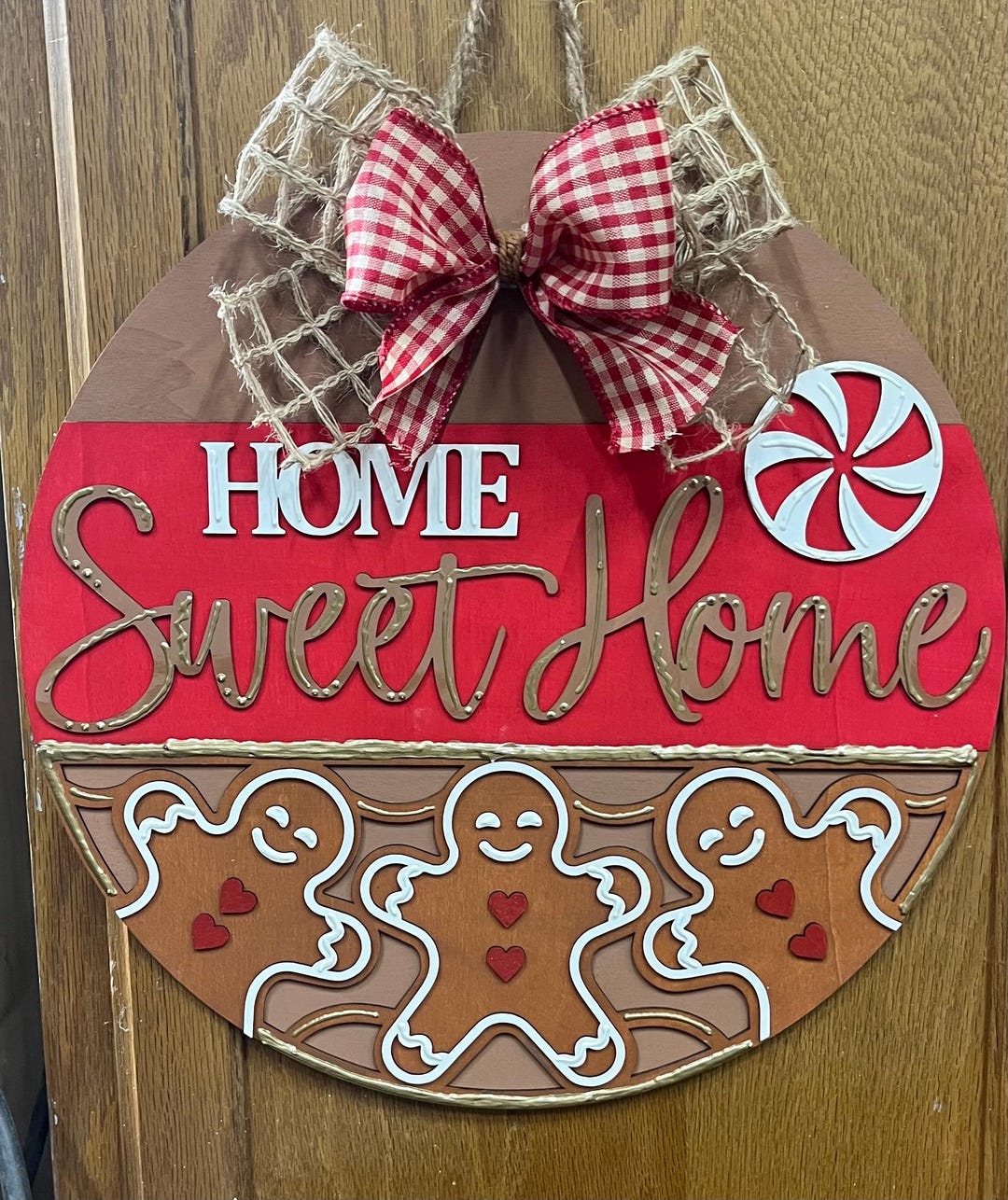 DIY Gingerbread Home Sweer Home Door Hanger - Etsy