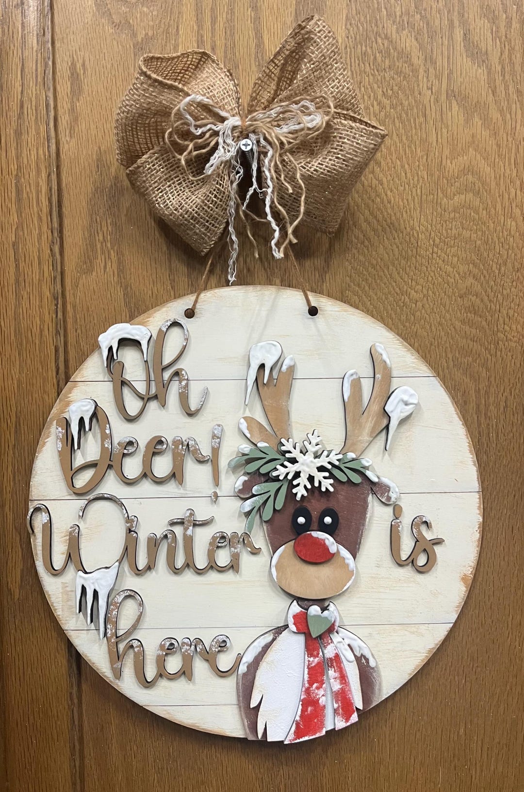 DIY Oh My Deer! Winter is Here Door Hanger - Etsy