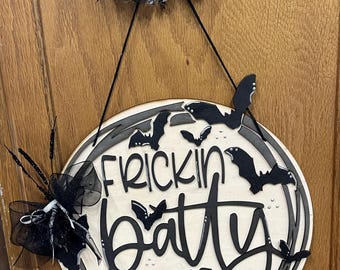 DIY-halloween vleermuisdeurhanger