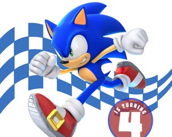 Sonic the Hedgehog Birthday Invite