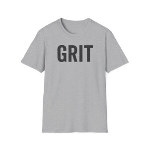 GRIT Unisex Softstyle T-Shirt, Resilient Graphic Tee, Motivational Shirt, Inspirational Apparel, Positive Vibes Top image 1