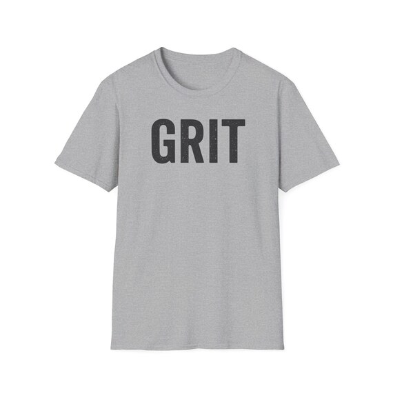 GRIT Unisex Softstyle T-Shirt, Resilient Graphic Tee, Motivational Shirt, Inspirational Apparel, Positive Vibes Top