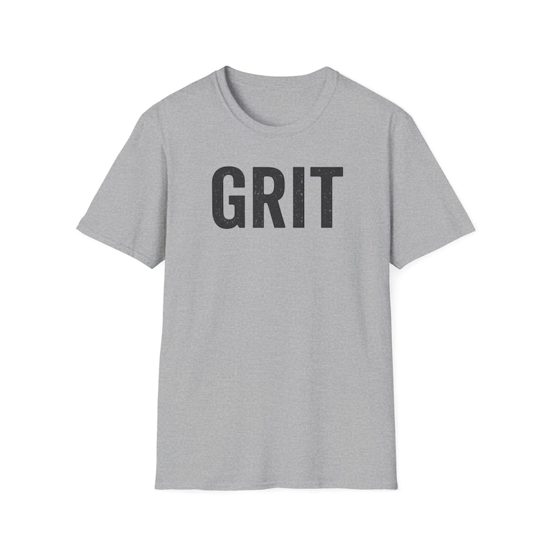 GRIT Unisex Softstyle T-Shirt, Resilient Graphic Tee, Motivational Shirt, Inspirational Apparel, Positive Vibes Top image 1