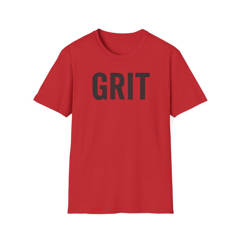 GRIT Unisex Softstyle T-Shirt, Resilient Graphic Tee, Motivational Shirt, Inspirational Apparel, Positive Vibes Top image 7