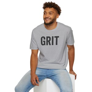 GRIT Unisex Softstyle T-Shirt, Resilient Graphic Tee, Motivational Shirt, Inspirational Apparel, Positive Vibes Top image 8