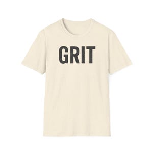 GRIT Unisex Softstyle T-Shirt, Resilient Graphic Tee, Motivational Shirt, Inspirational Apparel, Positive Vibes Top image 3
