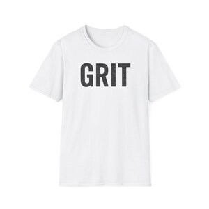 GRIT Unisex Softstyle T-Shirt, Resilient Graphic Tee, Motivational Shirt, Inspirational Apparel, Positive Vibes Top image 2