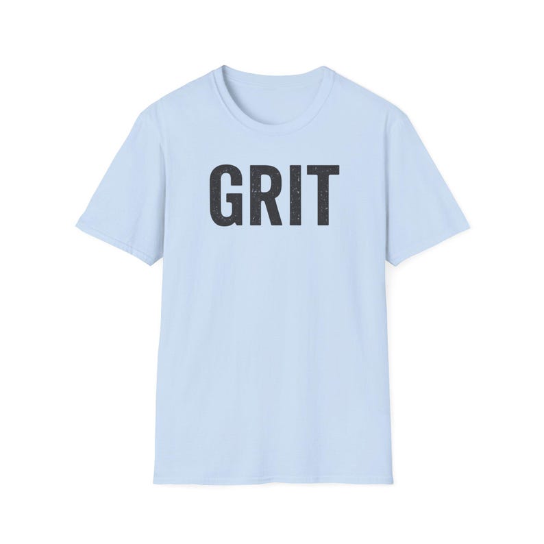 GRIT Unisex Softstyle T-Shirt, Resilient Graphic Tee, Motivational Shirt, Inspirational Apparel, Positive Vibes Top image 5