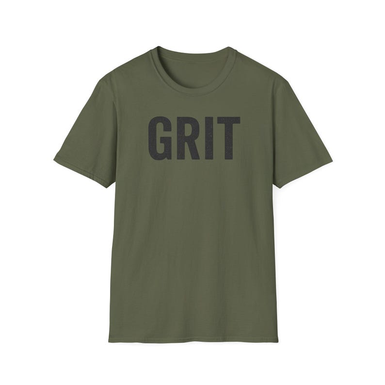 GRIT Unisex Softstyle T-Shirt, Resilient Graphic Tee, Motivational Shirt, Inspirational Apparel, Positive Vibes Top image 4