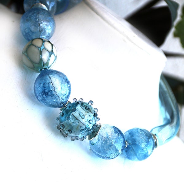 Blown Glass Necklace Etsy