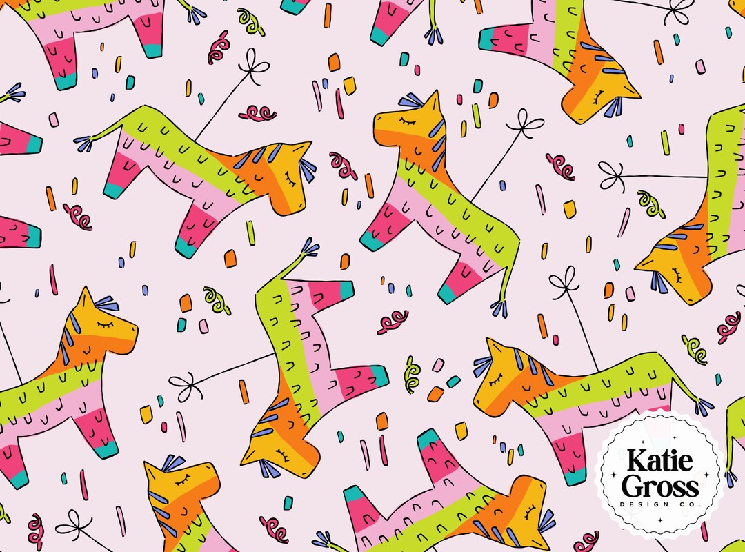 Piñata Pattern: Colorful Birthday Party Seamless File (digital Download ...