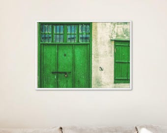 Green French Door Printable Wall Art | Digital Download PDF | Travel Photography Decor | Instant Download