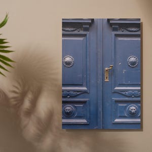 Blue Architectural Door Printable Wall Art,Digital Download PDF, Travel Photography Decor, Instant Download