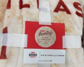 HEB Tortilla Blanket | Soft Flour Tortilla Throw Blanket | Funny Food Blanket | Cozy Novelty Gift