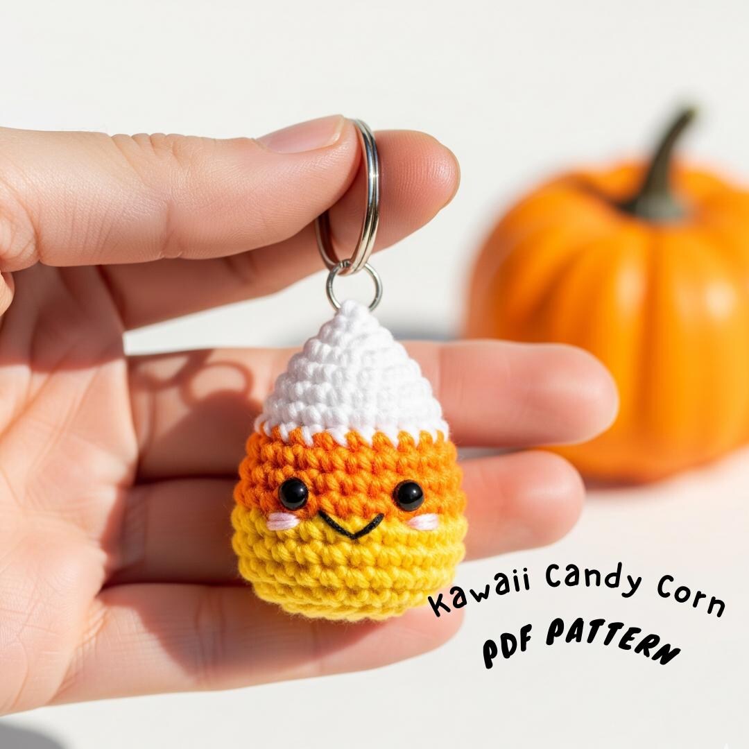 Kawaii Candy Corn Crochet Pattern | Easy Amigurumi Halloween PDF | Cute ...