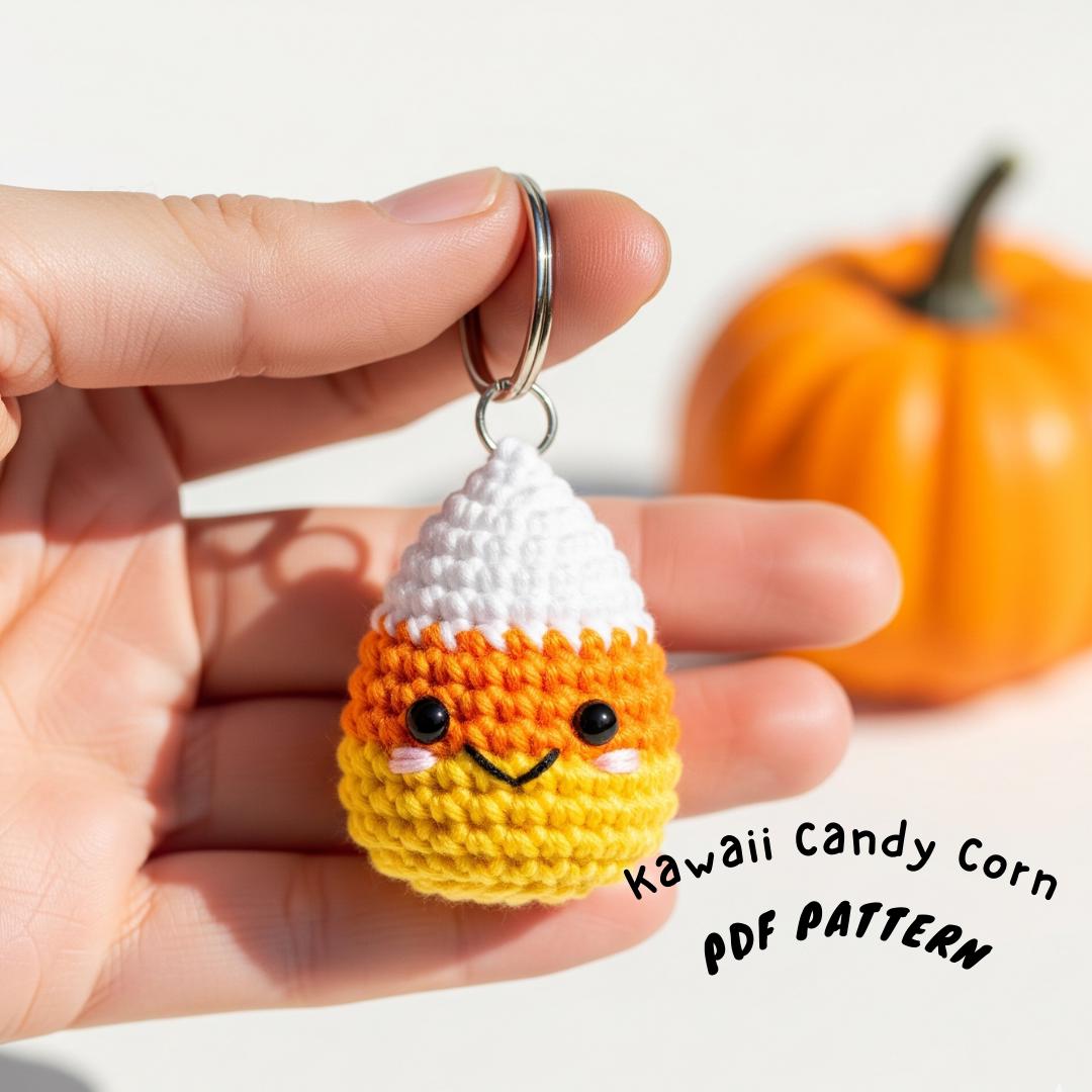 Kawaii Candy Corn Keychain Pattern