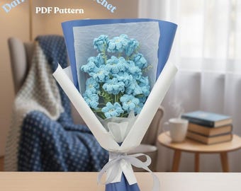 Gehaakte bloem pdf | Patroon narcisboeket | Realistische amigurumi | DIY-huwelijksdecoratie | Middelgrote botanische plant