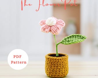 Crochet Flower Pot Pattern PDF | Potted Plant Amigurumi | DIY Desk Decor | Handmade Gift Idea | Instant Download