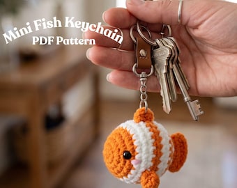 Gehaakt anemoonvispatroon | Amigurumivis pdf | Zeedierknuffel voor beginners | Gemakkelijk sleutelhanger mascotte rugzak bedel DIY cadeau